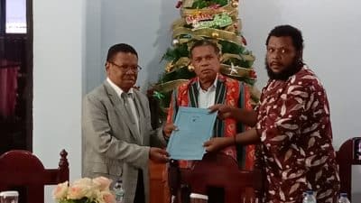 Aspirasi penolakan Bandar Antariksa Biak diserahkan ke Sinode GKI di Tanah Papua