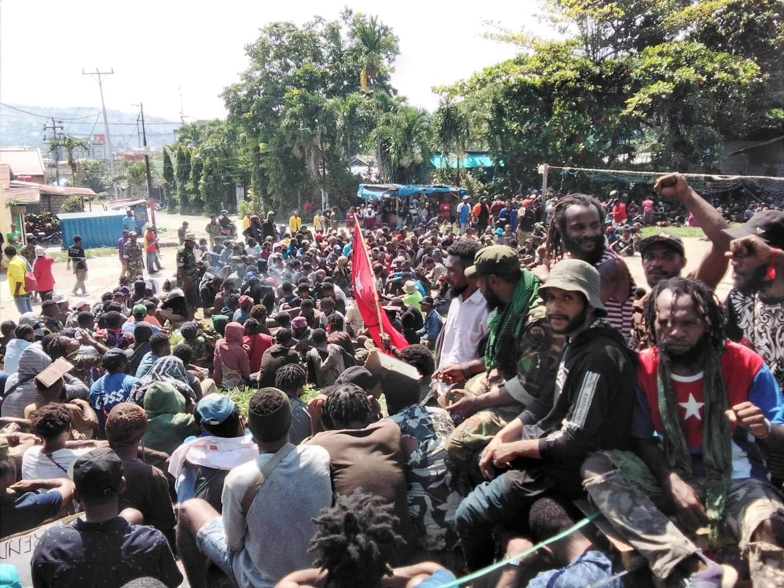 Demonstrasi Petisi Rakyat Papua Msnolak Pemekaran Papua