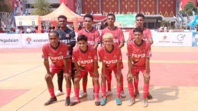 Tim street soccer putra Papua raih medali perunggu Fornas