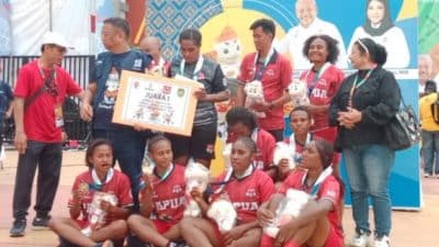 Tim Street Soccer Putri Papua raih medali emas Fornas Palembang