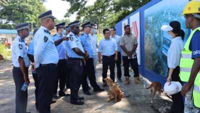 Pejabat China dan Kepolisian Solomon kunjungi proyek stadion Pasific Games 2023