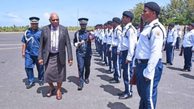 PM Fiji Sitiveni Rabuka tiba di Kiribati
