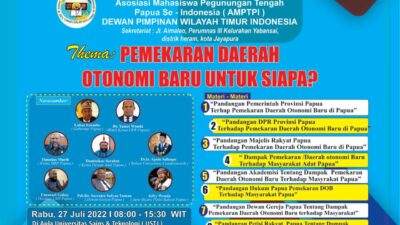AMPTPI menilai Indonesia ingin menguasai dan mengendalikan Tanah Papua lewat DOB