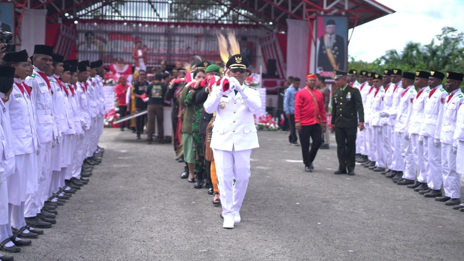 Pembentangan Bendera Merah Putih Sepanjang 78 Meter