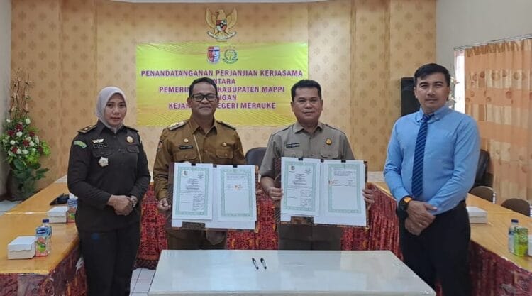 Pj Bupati Mappi dan Kejari Merauke teken MoU kerja sama 1 Kerja Sama