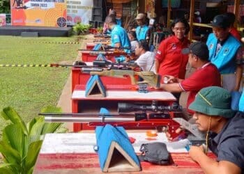 Target medali cabor menembak