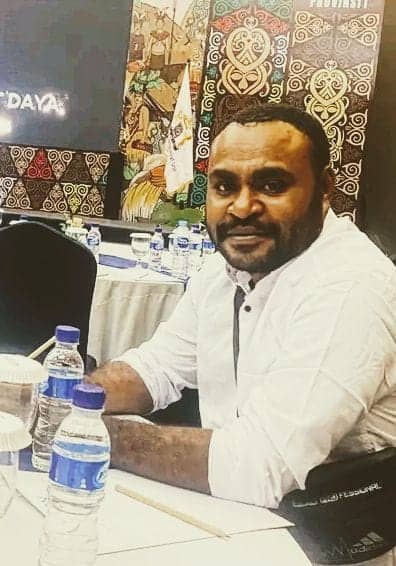 Sekretaris Jenderal Generasi Muda Pejuang Hak Adat (GEMPHA) Papua Barat Daya, Yeheskel Kalasuat,