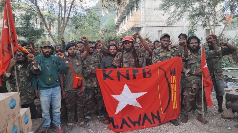 Pasukan militan KNPB. - Jubi/Larius Kogoya.