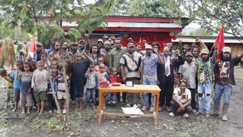 Komite Nasional Papua Barat atau KNPB wilayah Baliem-Wamena, Jayawijaya, Papua Pegunungan, merayakan hari ulang tahun (HUT) ke-15 pada 29 Desember 2024.