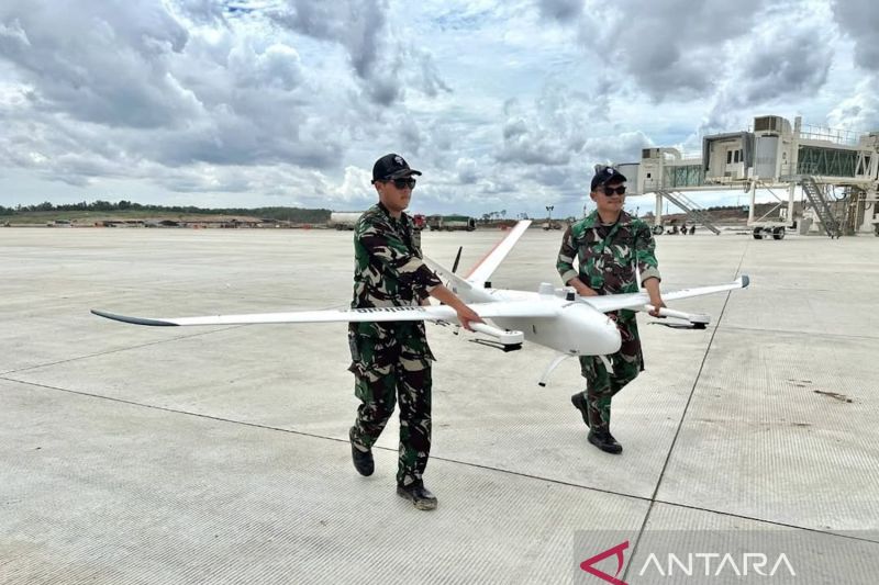 Pesawat tanpa awak TNI AU yang dipakai untuk memotret kawasan bandara IKN sejak 9 sampai 13 Desember 2024 (ANTARA/Ho-Humas TNI AU)