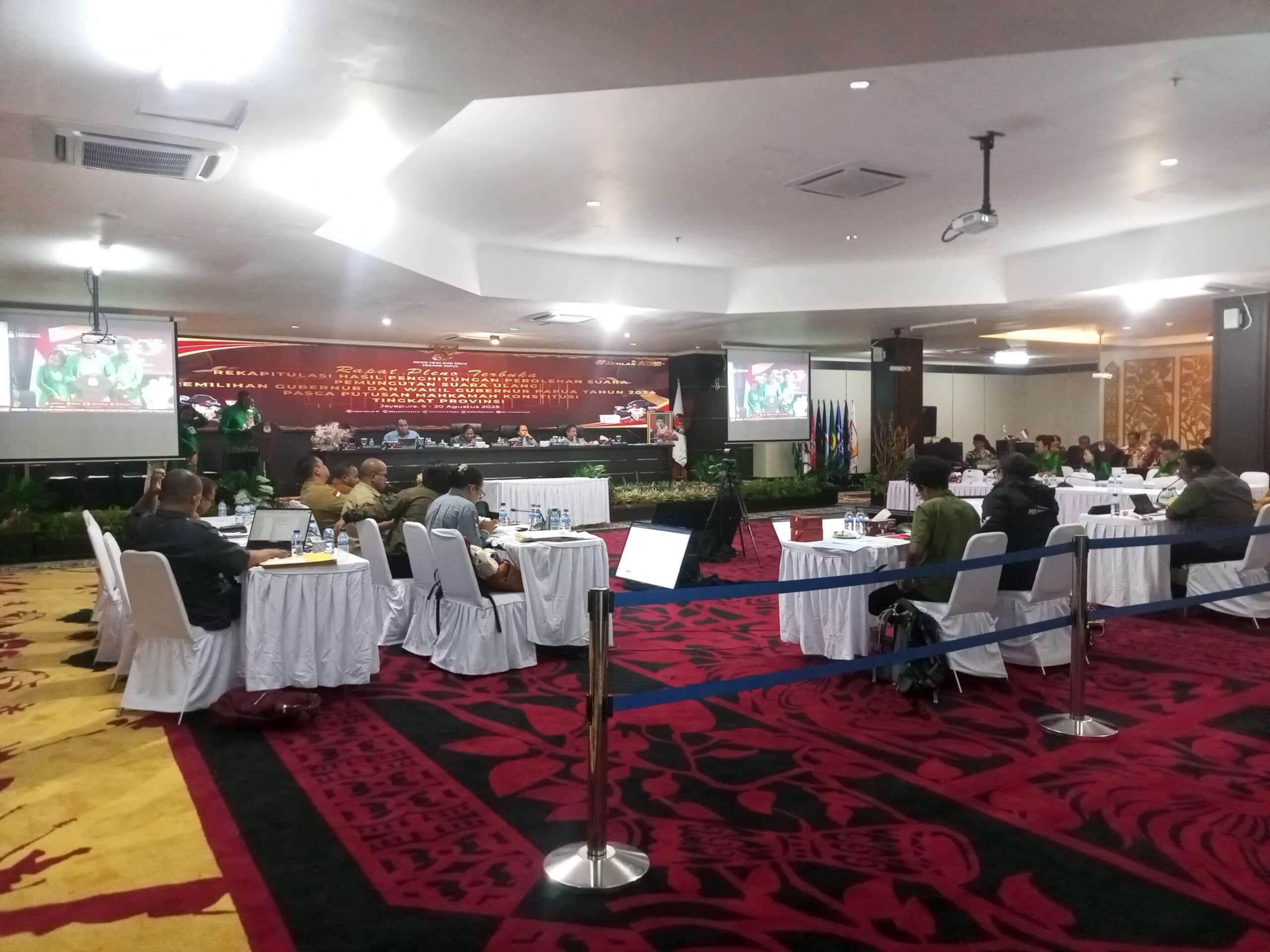 KPU Papua tetapkan rekapitulasi suara PSU pilgub dari Kabupaten Mamberamo Raya
