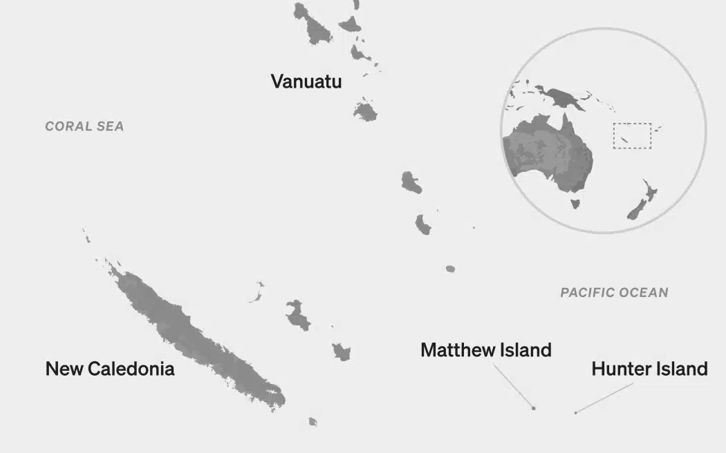 PM Vanuatu Jotham Napat Bernegosiasi dengan Prancis untuk Pengembalian Pulau Umaenupne dan Leka 2 4L59HFT matthew hunter islands map png