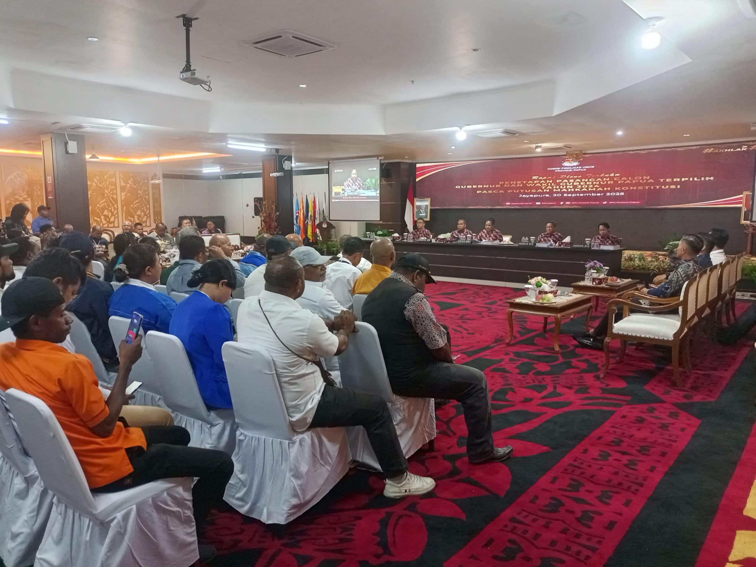 KPU Papua tetapkan Gubernur dan Wakil Gubernur Papua terpilih