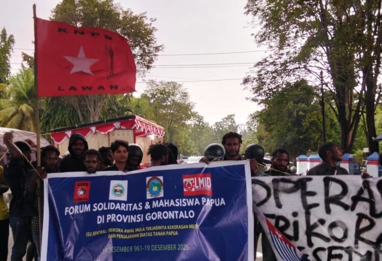 Solidaritas mahasiswa Papua di Provinsi Gorontalo