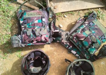 Indonesian military equipment left behind by civilians - Supplied