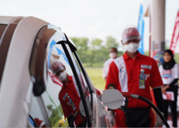 Fuel refueling activity at a gas station (SPBU) - Supplied