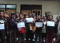 Members of the Ikatan Pelajar dan Mahasiswa Papua Pania Raya (IPMAPAPARA) Malang study city and the Papua Student Alliance of Kawanua Family (KK) Malang — Courtesy of Jubi