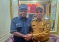 Papuan political figure Laurenzus Kadepa (left) with Puncak Regent Elvis Tabuni. – Courtesy of Jubi