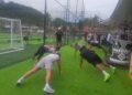 Peserta lomba single Male saat melakukan pemanasan sebelum mengikuti perlombaan di Kota Jayapura, Papua pada Sabtu (30/5/2026).-Jubi/Silpester Kasipka