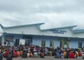 Thousands of residents attend a public