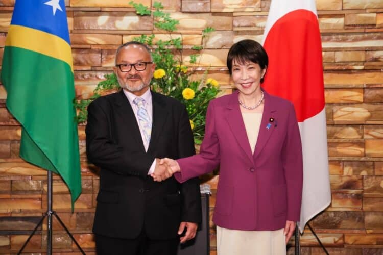 PM Kepulauan Solomon tiba di Tokyo untuk pembicaraan dengan Jepang 1 PM Kepulauan Solomon dan Jepang