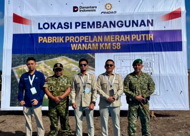 Organisasi masyarakat sipil tolak Wanam, Merauke dijadikan Kawasan Industri Pertahanan dan Amunisi 1 Peletakan batu Pabrik Propelan Merah Putih, Wanam, Merauke - IST