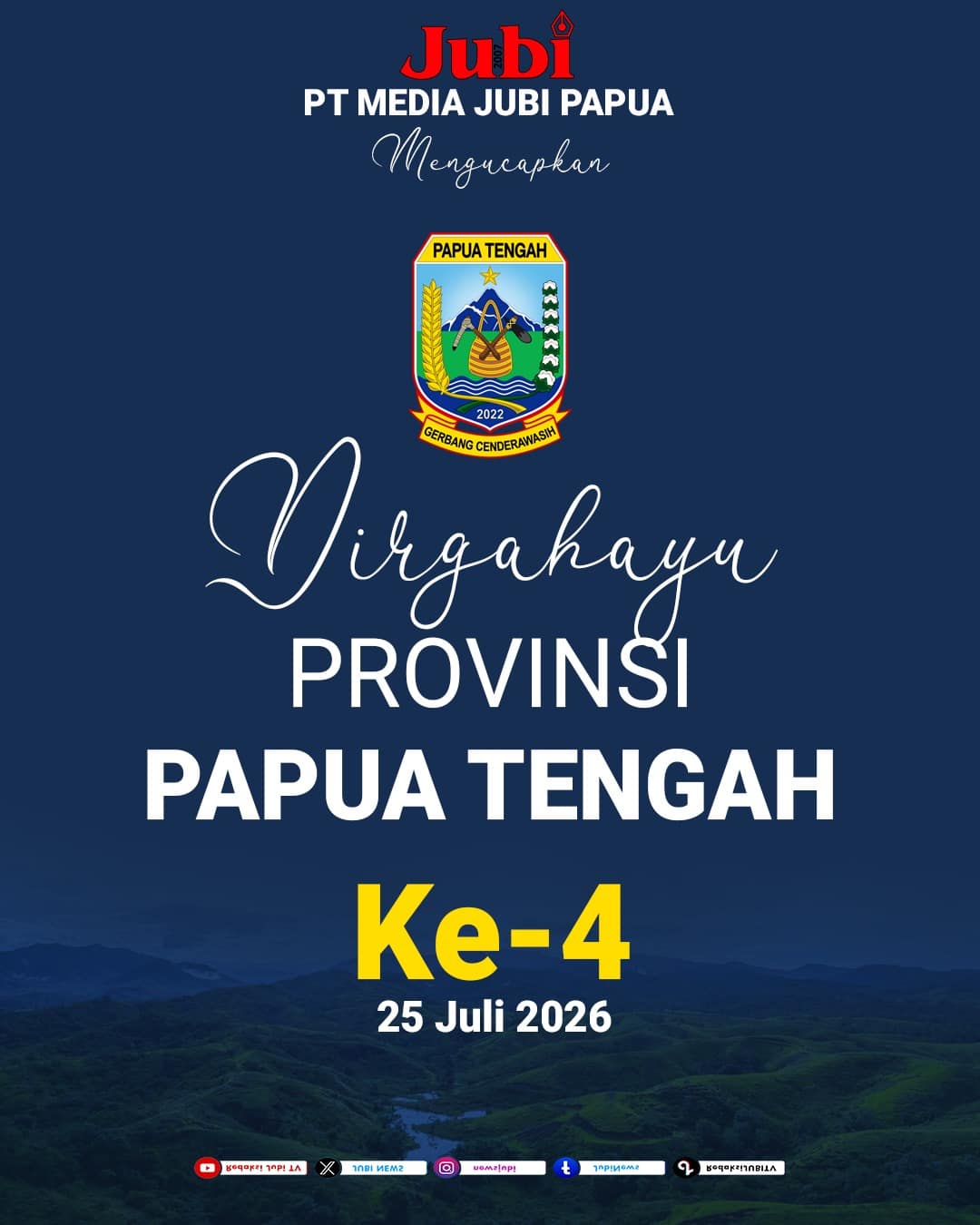 HUT Prov Papua Tengah ke 4 1
