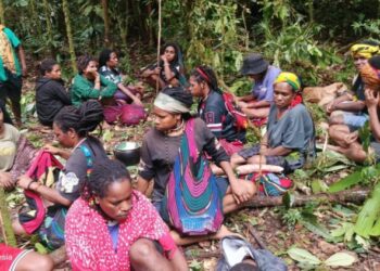 Warga Korowai di pengungsian butuh makanan dan layanan kesehatan 33 Warrga Korowai di Pengungsian