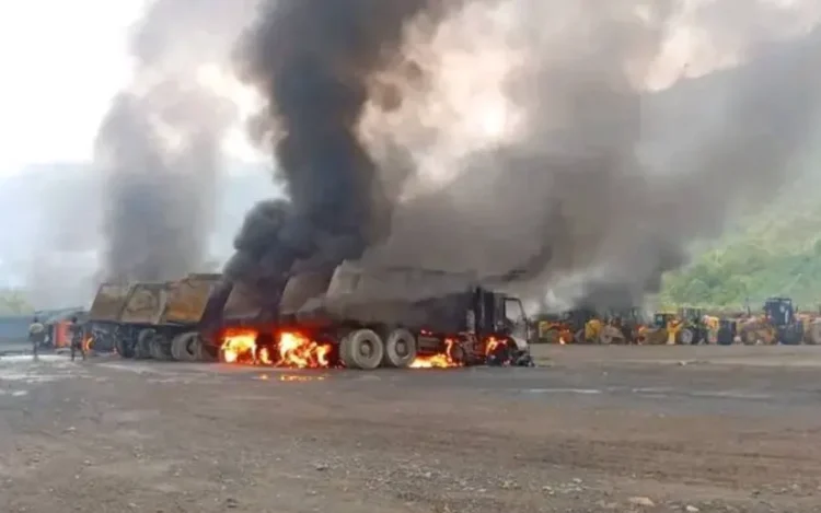 Pembakaran di tambang Panguna