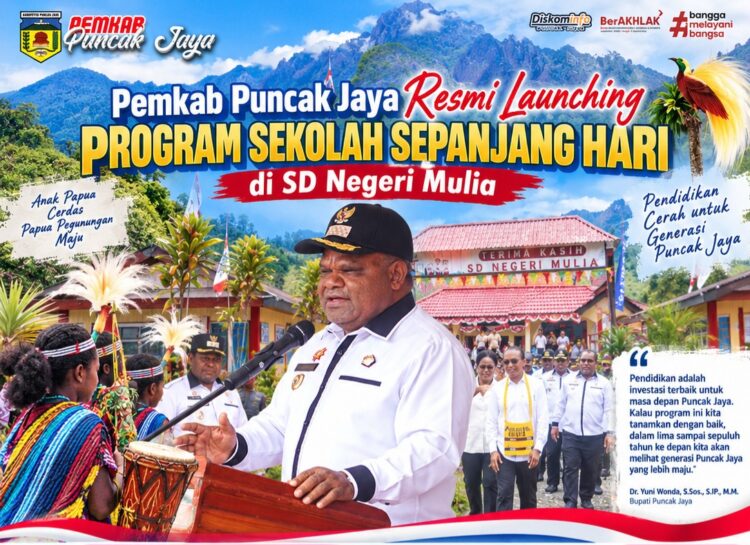Program Sekolah Sepanjang Hari diluncurkan di Kabupaten Puncak Jaya 1 Program Sekolah Sepanjang Hari