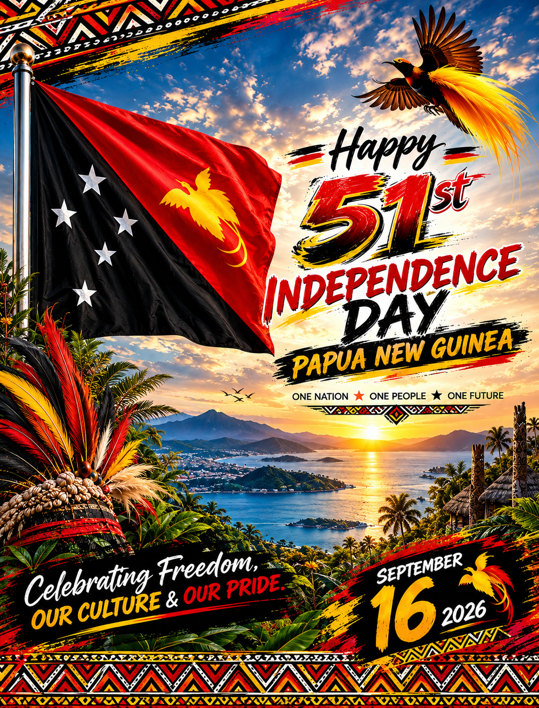 Berbagai pihak ucapkan selamat peringatan kemerdekaan PNG ke-51 tahun 1 Kemerdekaam PNG