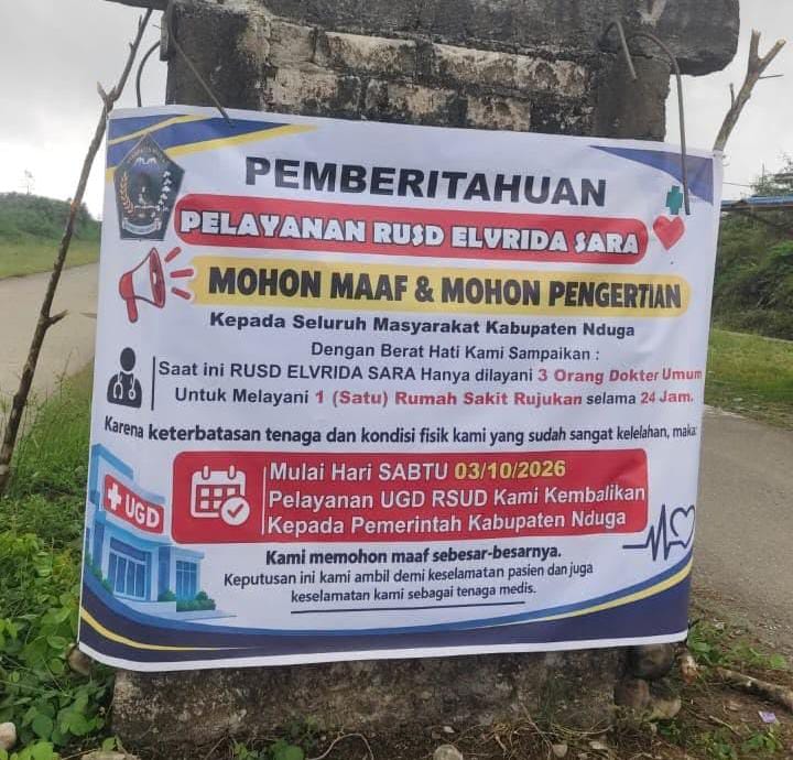 Honor pegawai lima bulan tak dibayar: RSUD Kenyam ditutup sementara 1 RSUD Kenyam ditutup sementara