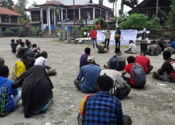 Mahasiswa Intan Jaya peringati satu tahun tragedi Soanggama Berdarah 6 Mimbar bebas Soanggama berdarah